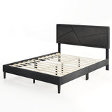 Twin/Full/Queen Size Upholstered Platform Bed Frame with High Headboard