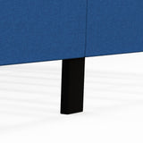 Queen Size Upholstered Platform Bed with Button Tufted Wingback Headboard