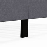 Queen Size Upholstered Platform Bed with Button Tufted Wingback Headboard