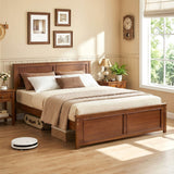 Full Size Wooden Bed Frame with Headboard