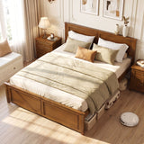 Full Size Wooden Bed Frame with Headboard
