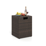 Rattan Propane Tank Cover Patio Hideaway Tank Side Table