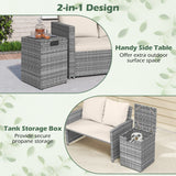 Rattan Propane Tank Cover Patio Hideaway Tank Side Table