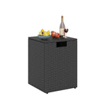 Rattan Propane Tank Cover Patio Hideaway Tank Side Table