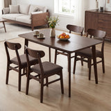 Rectangle Dining Table for 4-6 People 47" Kitchen Table-Walnut