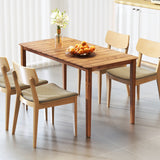 Rectangular Outdoor Dining Table Acacia Wood for 4-6 People