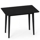 Rectangular Wooden Dining Table for 2-4 34 Inch Farmhouse Solid Wood Kitchen Table