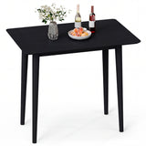 Rectangular Wooden Dining Table for 2-4 34 Inch Farmhouse Solid Wood Kitchen Table