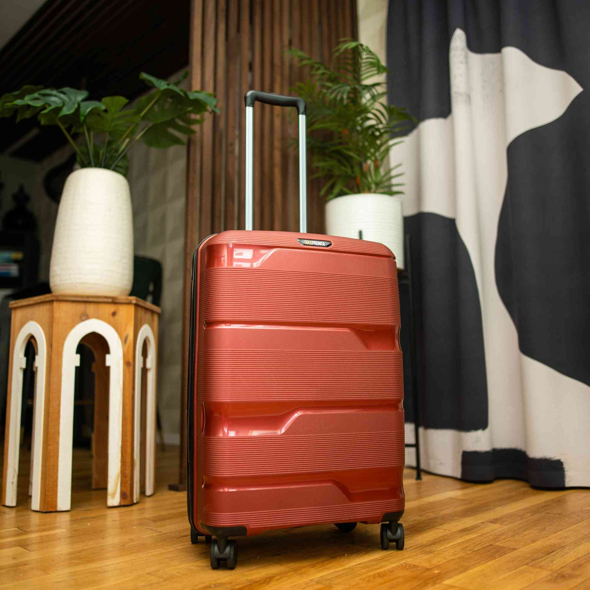 24-inch Red Hardcase Roller Luggage
