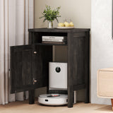 Robot Vacuum Storage Cabinet with Door and Open Shelf for Living Room Bedroom