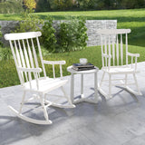 Rocking Chair with Solid Wooden Frame for Garden and Patio