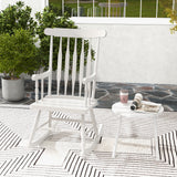 Rocking Chair with Solid Wooden Frame for Garden and Patio