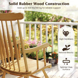 Rocking Chair with Solid Wooden Frame for Garden and Patio