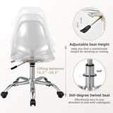 Swivel Acrylic Armless Adjustable Height Office Chair
