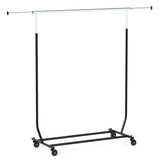Rolling Clothes Rack Extendable Garment Stand for Hanging Clothes