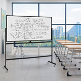 Rolling Double-Sided Magnetic Whiteboard on Wheels with Stand and Aluminum Alloy Frame