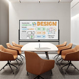 Rolling Double-Sided Magnetic Whiteboard on Wheels with Stand and Aluminum Alloy Frame