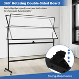 Rolling Double-Sided Magnetic Whiteboard on Wheels with Stand and Aluminum Alloy Frame