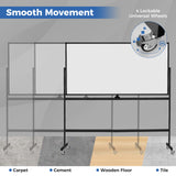Rolling Double-Sided Magnetic Whiteboard on Wheels with Stand and Aluminum Alloy Frame