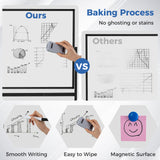 Rolling Double-Sided Magnetic Whiteboard on Wheels with Stand and Aluminum Alloy Frame