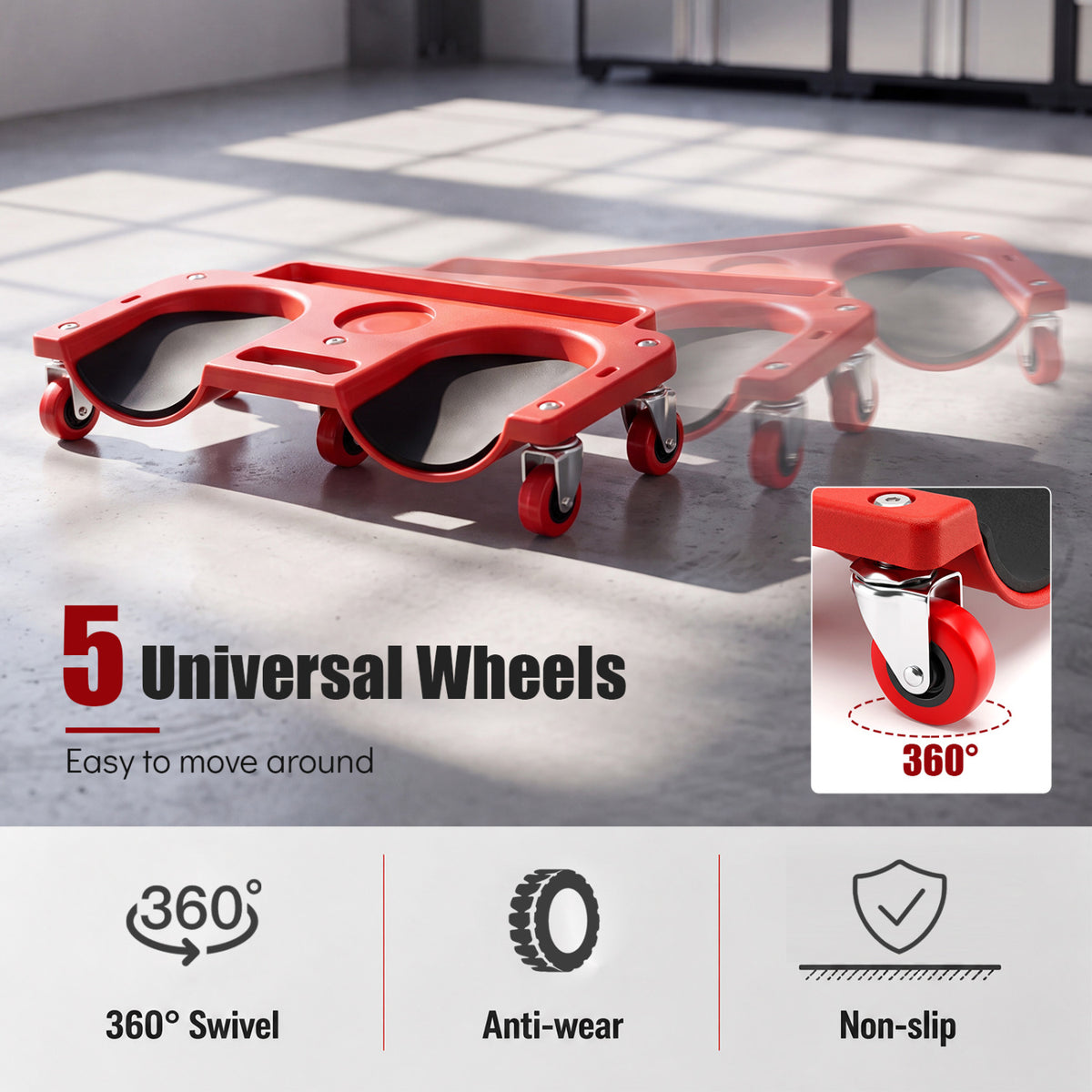 Rolling Knee Creeper with 360Â° Swivel Casters Lightweight Kneeling Pads