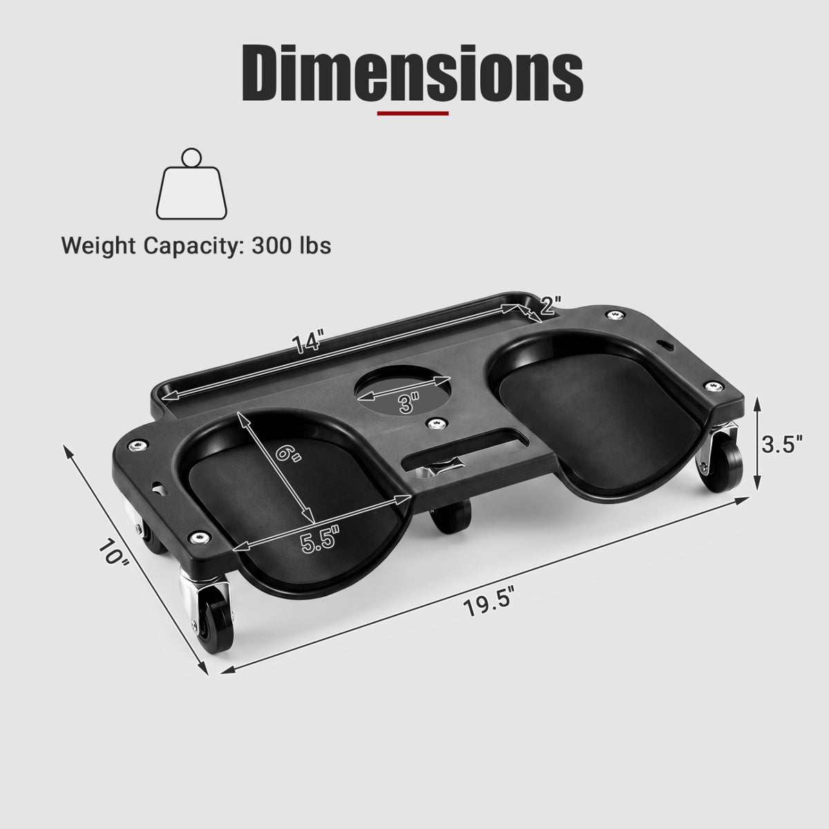 Rolling Knee Creeper with 360Â° Swivel Casters Lightweight Kneeling Pads