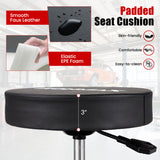 Rolling Mechanic Stool with Cushioned Seat & Dual Tool Trays 330 LBS-Red