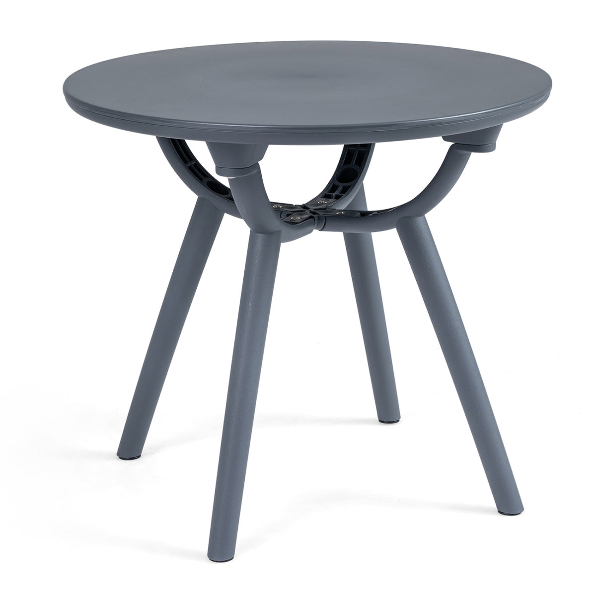Round Patio Storage Side Table for Poolside and Balcony-set of 2