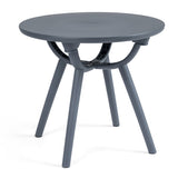 Round Patio Storage Side Table for Poolside and Balcony-set of 2