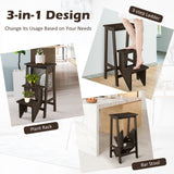 3 Tier Step Stool 3 in 1 Folding Ladder Bench