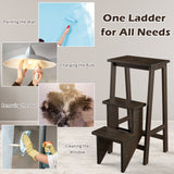 3 Tier Step Stool 3 in 1 Folding Ladder Bench