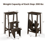 3 Tier Step Stool 3 in 1 Folding Ladder Bench