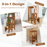 3 Tier Step Stool 3 in 1 Folding Ladder Bench