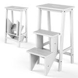 3 Tier Step Stool 3 in 1 Folding Ladder Bench