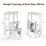 3 Tier Step Stool 3 in 1 Folding Ladder Bench