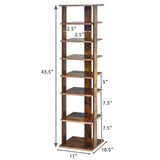 7-Tier Shoe Rack Practical Free Standing Shelves Storage Shelves