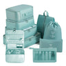 8/9/10/11 Pcs Set Travel Organizer Storage Bags Suitcase Packing Cubes Set Cases Portable Luggage Clothe Shoe Tidy Pouch Folding