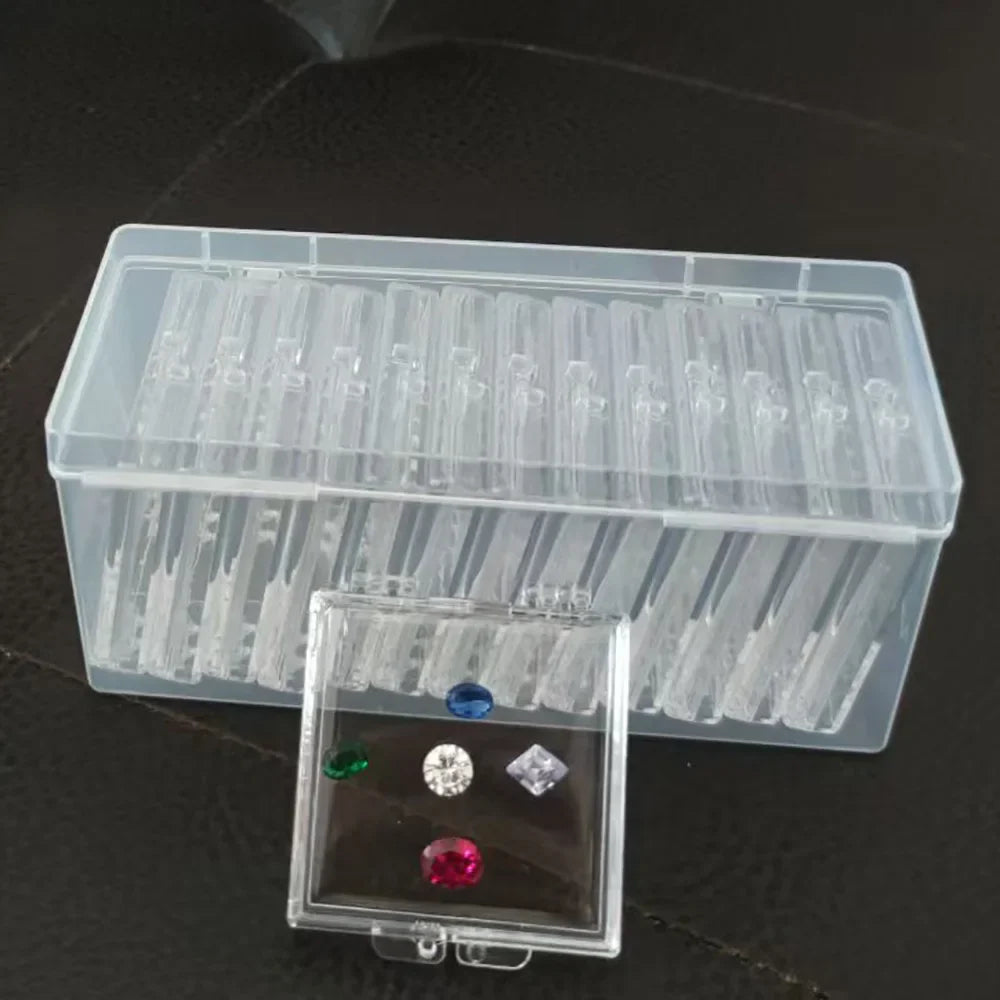 10/15 Compartment Beads Jewelery Storage Box Portable Craft Container Earrings Ring Display Case DIY Trinket Organizer Box