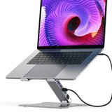 ORICO Foldable Laptop Stand Holder Riser Portable Adjustable Aluminum Notebook Stand Computer Stand 7 Angles for MacBook Tablets