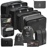 8/9/10/11 Pcs Set Travel Organizer Storage Bags Suitcase Packing Cubes Set Cases Portable Luggage Clothe Shoe Tidy Pouch Folding
