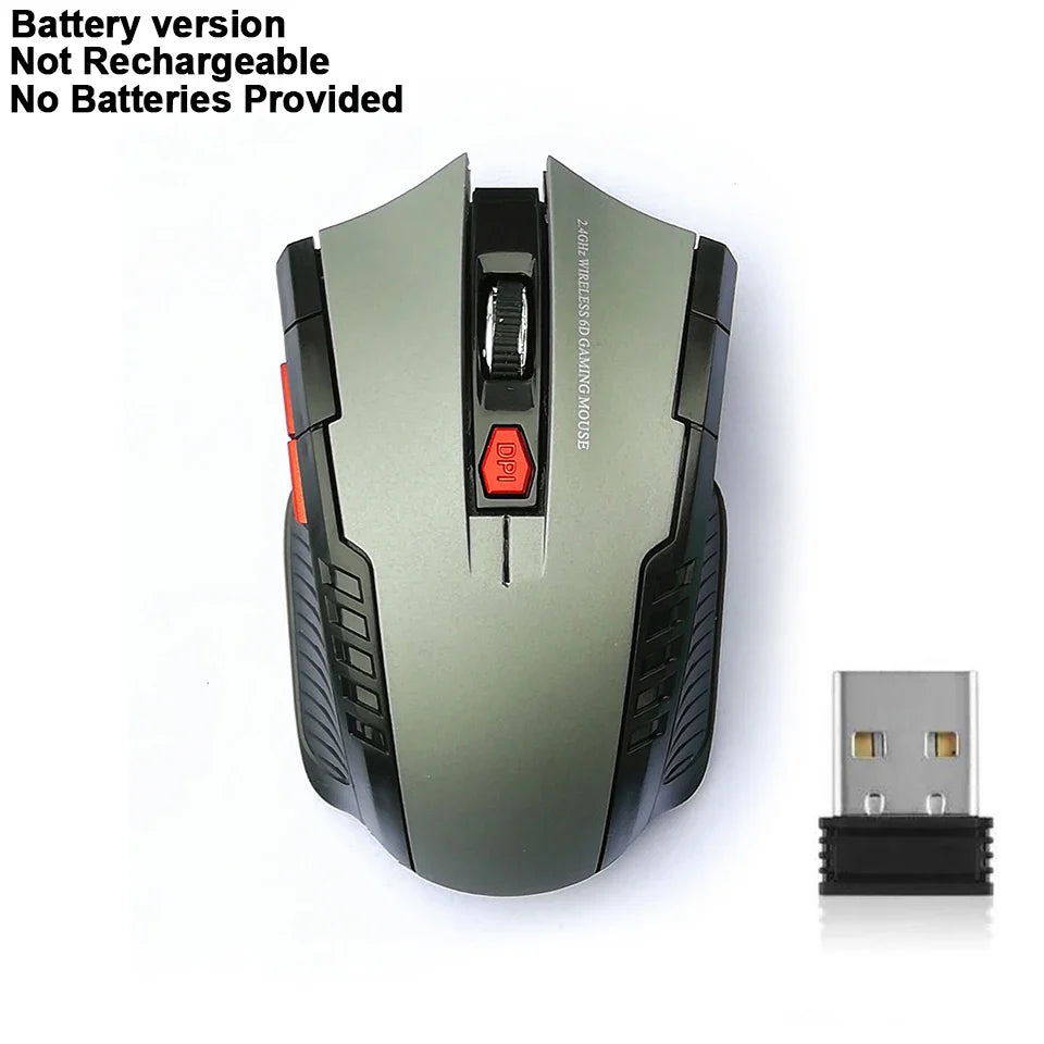 2.4G 6 Buttons Wireless Mouse 1600DPI Optical Mouse Gamer for Computer Wireless Mice with USB Receiver for PC Laptop Accessories
