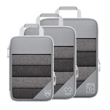 3/6PCS Compressed Packing Cubes Travel Storage Set With Shoe Bag Mesh Visual Luggage Organizer Portable Lightweight Suitcase Bag