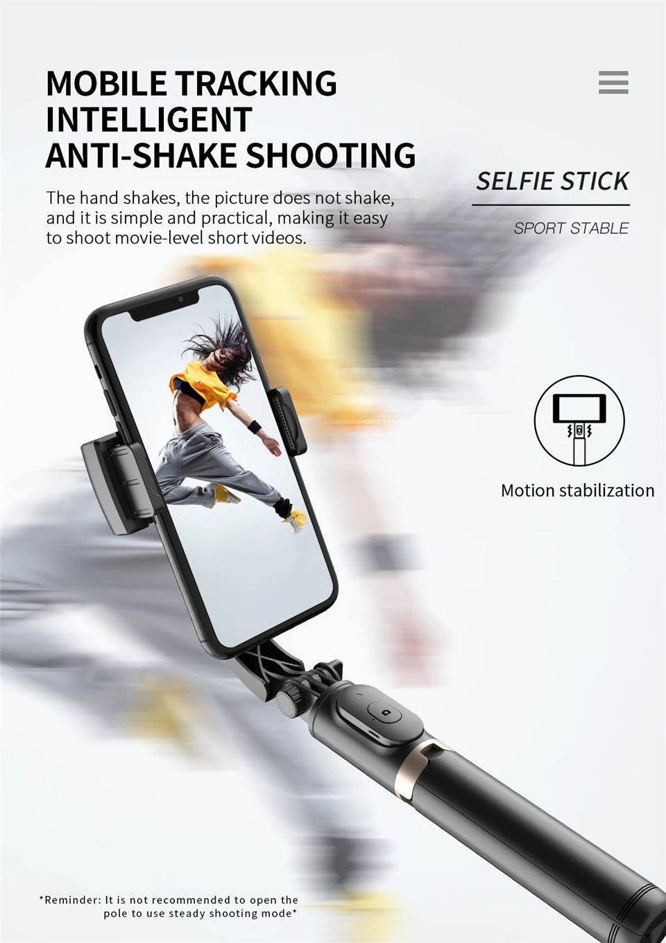 FGCLSY 2024 Gimbal Stabilizer Selfie Stick Tripod Monopod