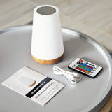 13 Color LED Changing Night Light RGB Remote Control Touch Dimmable Lamp Portable Table Bedside Lamp USB Rechargeable Night Lamp