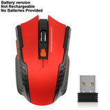 2.4G 6 Buttons Wireless Mouse 1600DPI Optical Mouse Gamer for Computer Wireless Mice with USB Receiver for PC Laptop Accessories