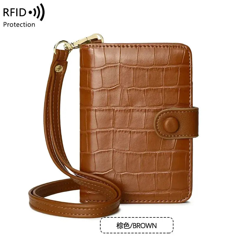 Passport Holder with Neck Lanyard Card Holders Travel Passport Cover RFID Blocking Passport Wallet for Men and Women
