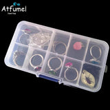 10/15 Compartment Beads Jewelery Storage Box Portable Craft Container Earrings Ring Display Case DIY Trinket Organizer Box