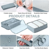 8/9/10/11 Pcs Set Travel Organizer Storage Bags Suitcase Packing Cubes Set Cases Portable Luggage Clothe Shoe Tidy Pouch Folding