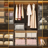 Large Capacity Foldable Storage Box Plastic Clothes Organizer Transparent Home Storage Trunk for Clothes Sundries Organizer