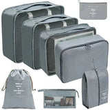 8/9/10/11 Pcs Set Travel Organizer Storage Bags Suitcase Packing Cubes Set Cases Portable Luggage Clothe Shoe Tidy Pouch Folding